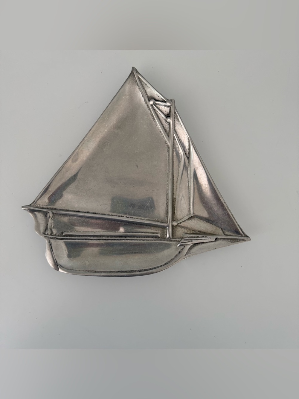Mariposa Brillante Aluminum Sailboat Schooner Serving Tray Platter